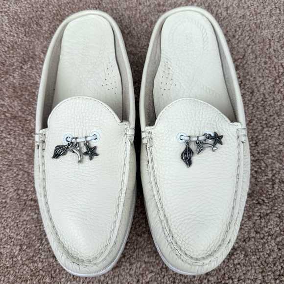 Sperry Top-Sider Slip-On Leather Seaside Charm Mules Flat - Picture 2 of 10